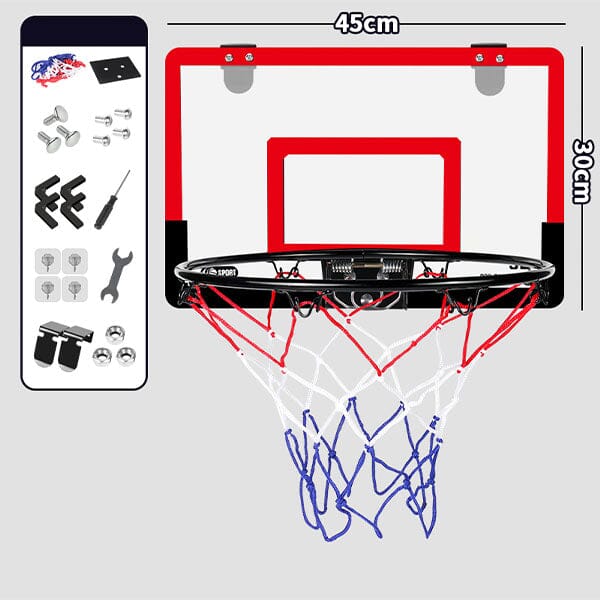 StealthDunk Silent Basketball Indoor Hoop with Clear Backboard Simple Showcase 