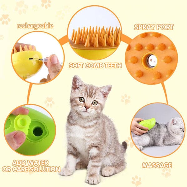 SteamyTails: Silicone Steam Grooming Brush For Cats & Dogs Preorder Showcase 