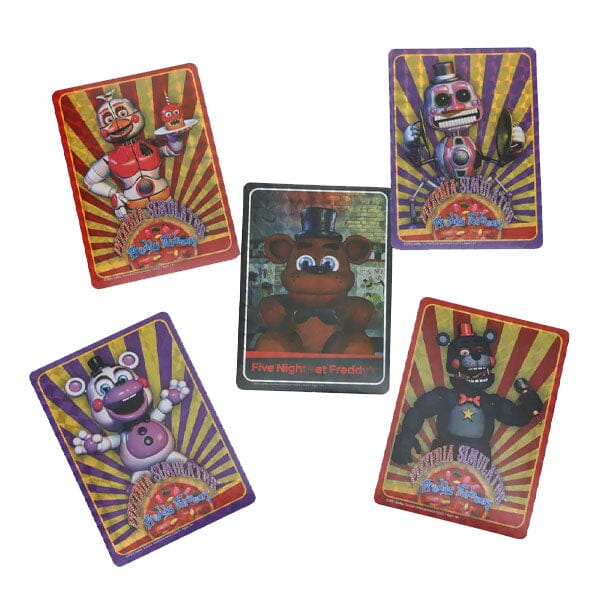 Five Nights At Freddy's Collectible Holographic Trading Sticker Pack (5 Stickers) Simple Showcase 