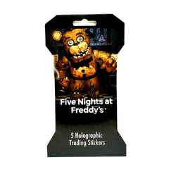 Five Nights At Freddy's Collectible Holographic Trading Sticker Pack (5 Stickers) Simple Showcase 