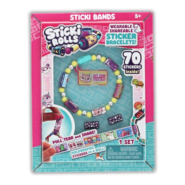 Sticki Rolls Wearable Reusable Single Sticki Band Kit (70 Stickers Inside!) Simple Showcase 