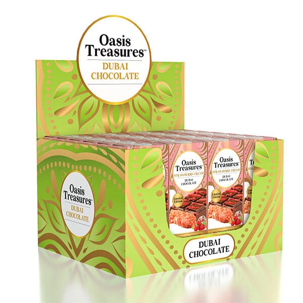 Dubai Chocolate Bar Limited Edition Strawberry Cream by Oasis Treasures (75g) Simple Oasis Treasures 
