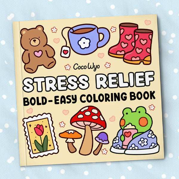"Stress Relief" Coloring Book: Cozy Space Coloring by Coco Wyo (52 Pages)