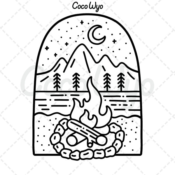 "Stress Relief" Coloring Book: Cozy Space Coloring by Coco Wyo (52 Pages)