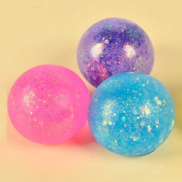SugarSqueez Squishy Fidget Sugar Stress Ball (1pc) Assorted Colors Simple Showcase Glitter 