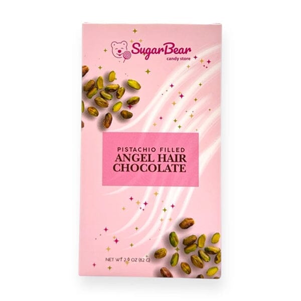 Sugar Bear Candy Pistachio Cream Filled Angel Hair Chocolate Bar (82g) Simple Exclusive 