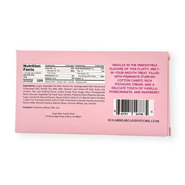Sugar Bear Candy Pistachio Cream Filled Angel Hair Chocolate Bar (82g) Simple Exclusive 