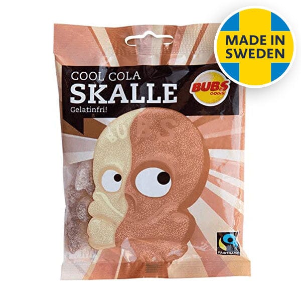 BUBS Godis: Cool Cola Skull Sour Jelly Candy (90g) Made in Sweden Simple BUBS 