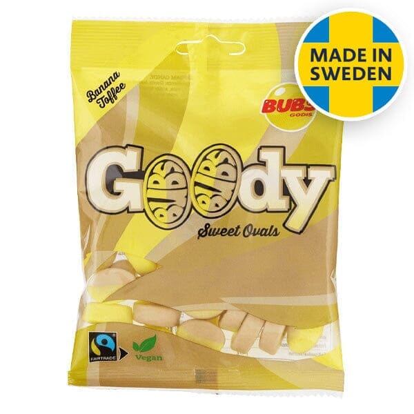 BUBS Godis: Banana Toffee Goody Ovals (90g) Made in Sweden Simple BUBS 