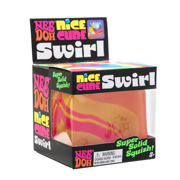 Nee Doh Nice Cube SWIRL Squishy Fidget Stress Ball (1pc) Assorted Colors