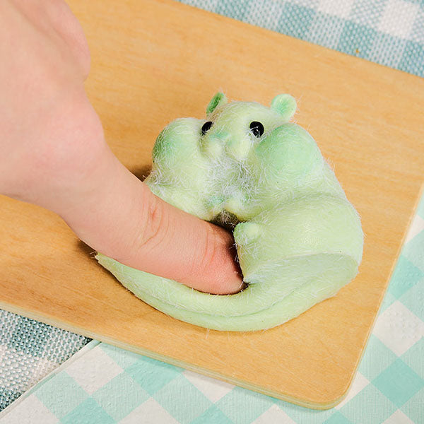 SqueezeSquad Taba Deluxe Premium Silicone Squishy Fidget Toy - Green Hamster