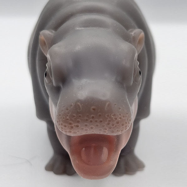 True Heart Treasures Silicone Reborn Animals: Mini Hippo Newborn Baby (Includes Bed & Bottle)