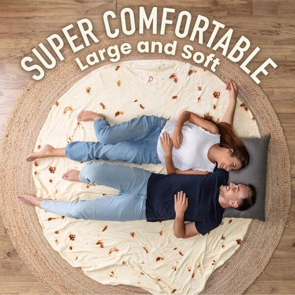 Cozy Cuddler Giant Fleece Tortilla Blanket (80") | As Seen On TikTok! | Pre-Order Preorder Showcase 