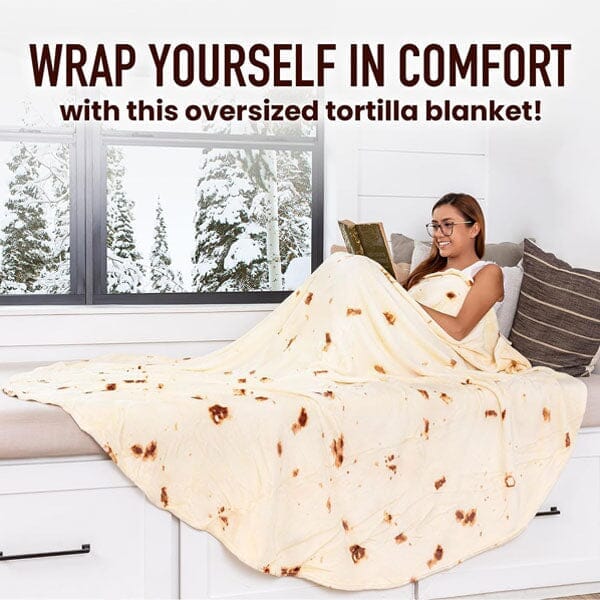 Cozy Cuddler Giant Fleece Tortilla Blanket (80") | As Seen On TikTok! | Pre-Order Preorder Showcase 