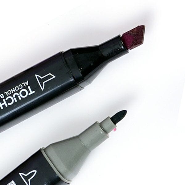 TouchHero Double-Sided Alcohol Based Markers (24 Pack) 1mm & 6mm Tips Simple Studio Art 
