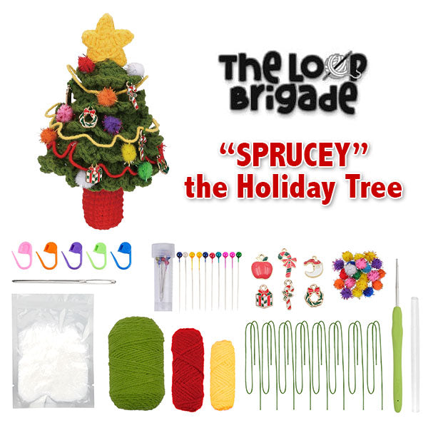 The LOOP Brigade: DIY Crochet Plush Toy Complete Kit For Beginners - Sprucey the Christmas Tree