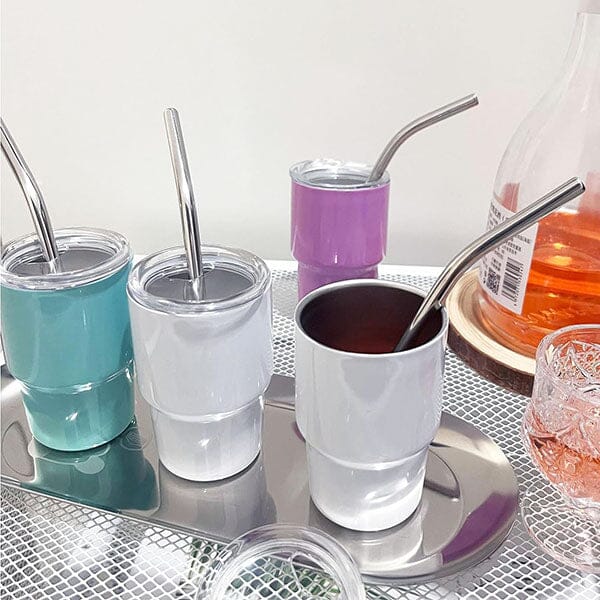 HydriEase Mini 3oz Vacuum Insulated Tumbler Shot Glass Cups With Straws (4pk) Preorder Showcase 