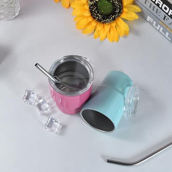 HydriEase Mini 3oz Vacuum Insulated Tumbler Shot Glass Cups With Straws (4pk) Preorder Showcase 