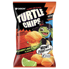 Orion Turtle Chips Korean Snacks - Flamin' Lime Flavor (‎160g)