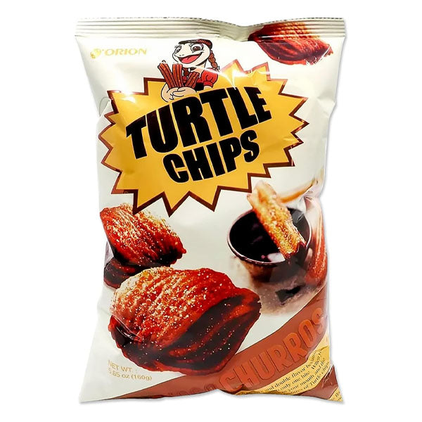 Orion Turtle Chips Korean Snacks - Chocolate Choco Churro Flavor (‎160g)