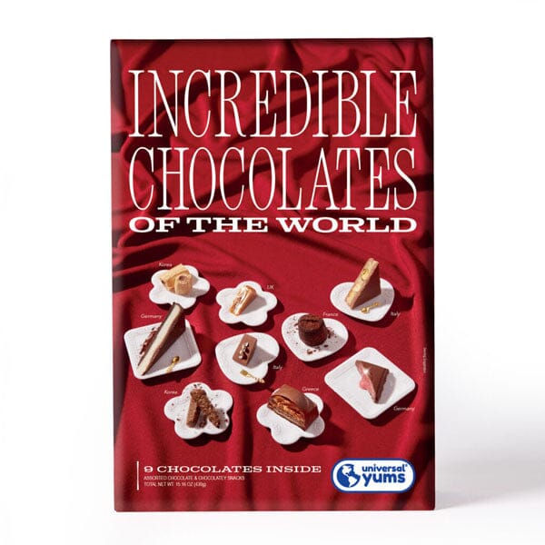 Universal Yums Mystery Snack Box: Incredible Chocolates of the World (9 Pieces) Simple Universal Yums 