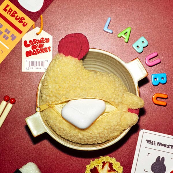 Pop Mart x THE MONSTERS: Labubu Wacky Mart Earphone Case Zipper Plush Doll Pendant (1pc) Simple Pop Mart 