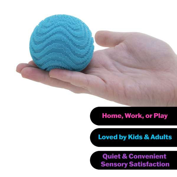Nee Doh Fuzz Ball Wonder Waves Textured Squishy Fidget Stress Ball (1pc) Assorted Colors