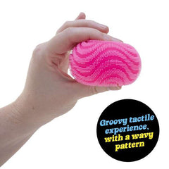 Nee Doh Fuzz Ball Wonder Waves Textured Squishy Fidget Stress Ball (1pc) Assorted Colors