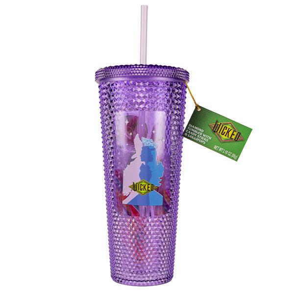 Wicked "Silhouettes" 24oz Purple Diamond Drink Tumbler Cup Filled w/ Candy (88g)