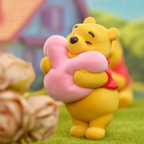 52TOYS Disney Winnie The Pooh Carefree Series Flocked Figurine Blind Box (1pc) Simple Disney 
