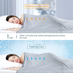 Cool Chill Cooling Lightweight Breathable Blanket Grey - Large