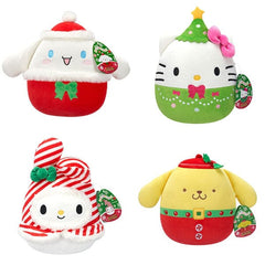 Squishmallows Super Soft Plush Toys 8" Hello Kitty Christmas Squad 2024 Assortment A (Characters Ship Assorted) Simple Squishmallows 