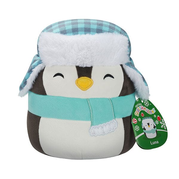 Squishmallows Plush Toys 7.5" Holiday Squad 2024 Luna The Penguin in Hat & Scarf Simple Squishmallows 