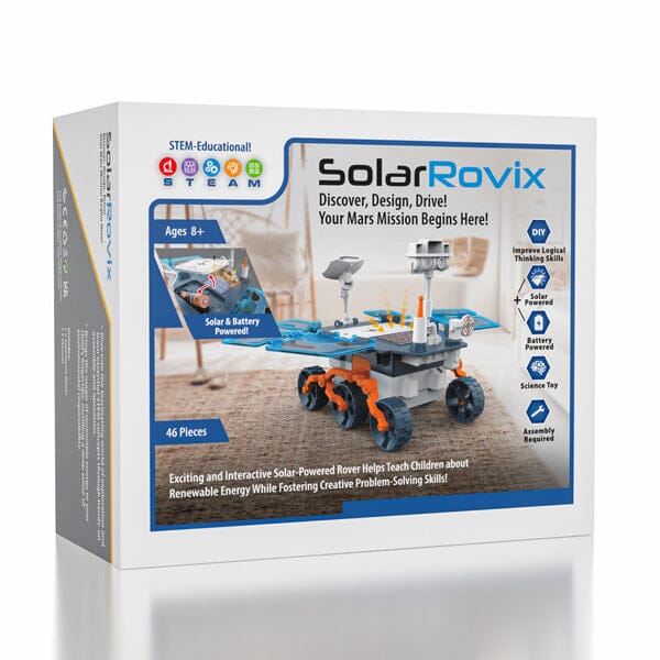 SolarRovix (46pc) | DIY Solar Mars Rover Robot Building Kit Simple Showcase 