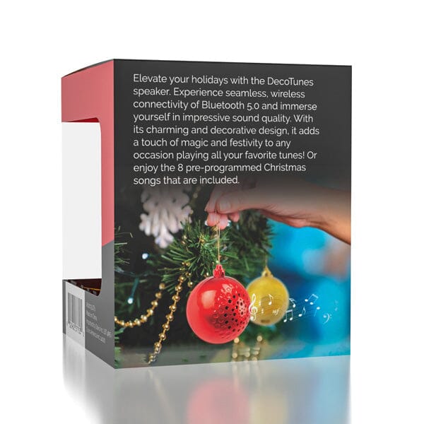 DecoTunes: 2-in-1 Christmas Ornament & Bluetooth Speaker Simple Showcase 