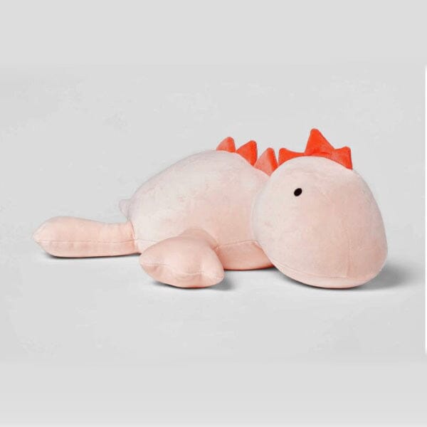 Weighted Plushies | Original Pink or Green Dinosaur | As Seen On Social! Simple Showcase Pink Stegosaurus 