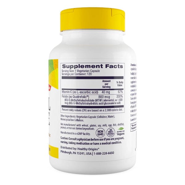 Methyl Folate (120caps) - A Soluble Form of Folate • Showcase Simple Showcase 