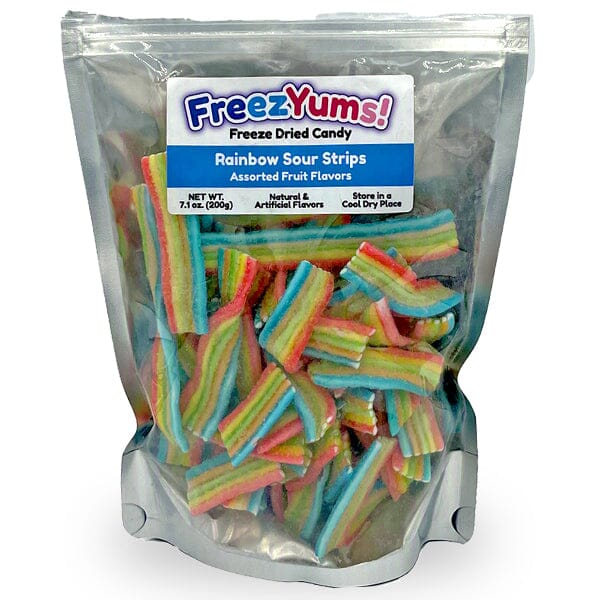 FreezYums! Freeze-Dried Rainbow Sour Strips Candy (200g) Simple Showcase 