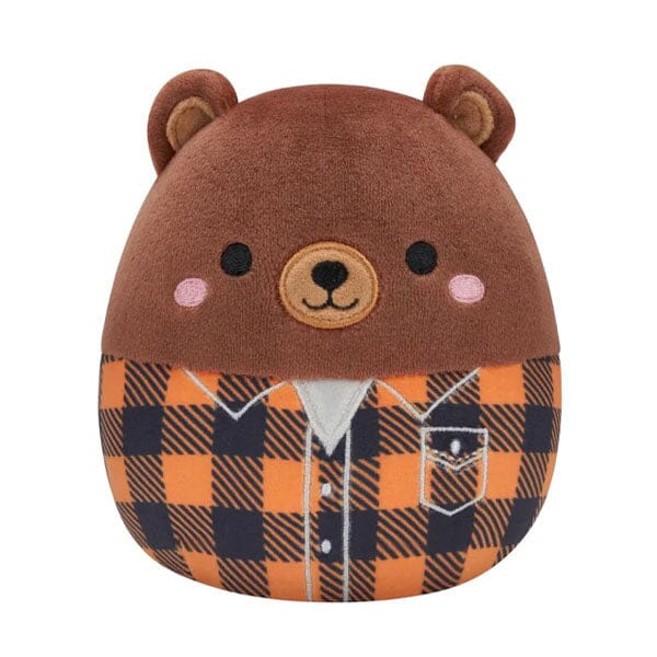 Squishmallows Plush Toys | 7.5" Autumn Harvest Squad 2023 | Omar the Bear (Flannel Shirt) | Ships Late August Preorder Showcase 