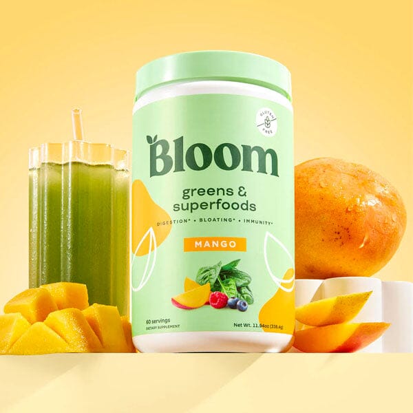 Bloom Greens & Superfoods™ Powdered Supplement For Gut Health (Multiple Flavors) Pre-Order Preorder Showcase Mango (60ct - 5oz/141g) 