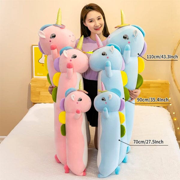 Plush Body Pillow Toy Styles (3FT Long!) | Blue Unicorn | Ships Early May Preorder Showcase 