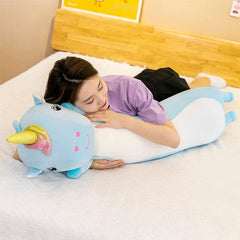 Plush Body Pillow Toy Styles (3FT Long!) | Blue Unicorn | Ships Early May Preorder Showcase 