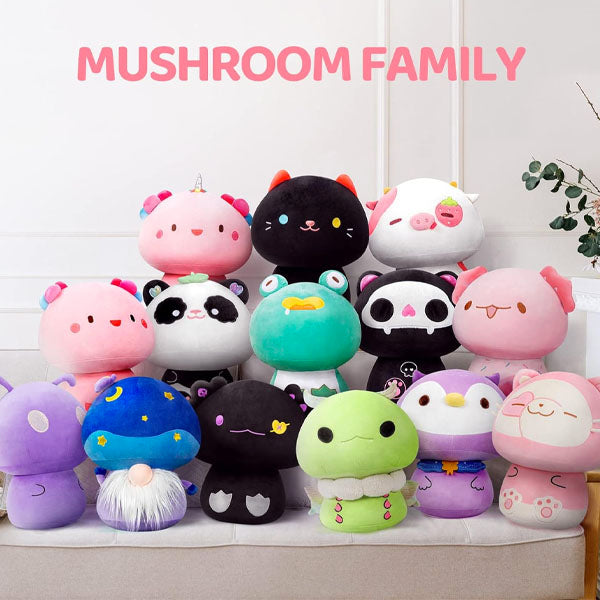CuddleMush 12 Mushroom-shaped Kawaii Plush Toy Collection (1pc) Multiple Styles Mushmoo The Cow