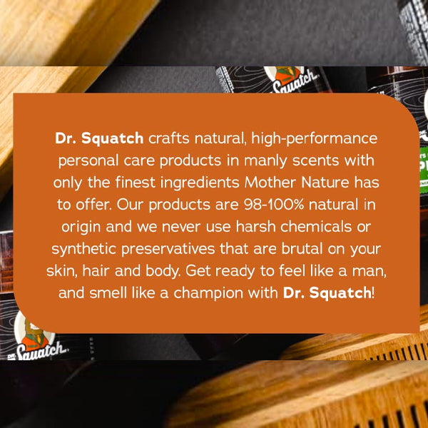 Dr. Squatch® All-Natural Deodorant For Men | Wood Barrel Bourbon Simple Showcase 