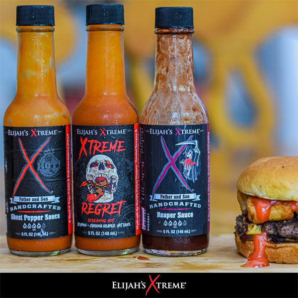 Elijah's Xtreme Trio Hottest Hot Sauce Gift Set (3 x 5 fl.oz.)