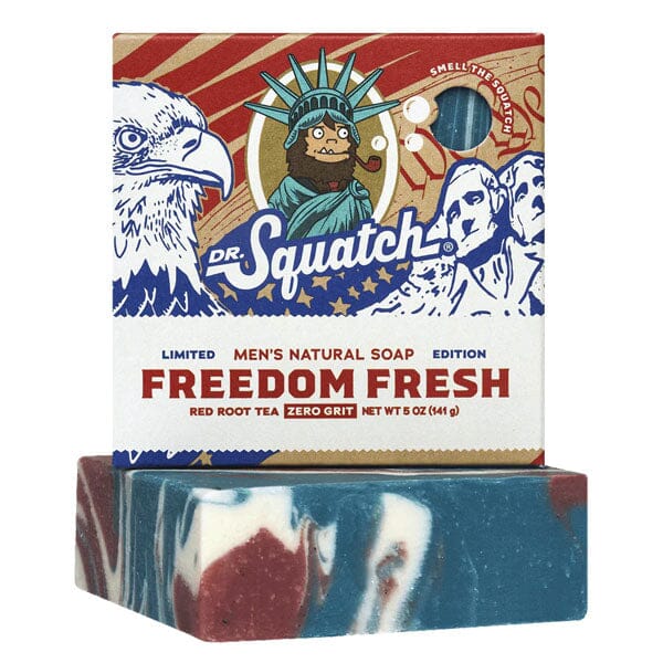 Dr. Squatch All Natural Bar Soap for Men with Zero Grit,  Freedom Fresh