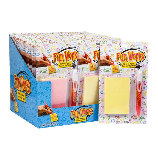 FUN WORKS - WRITE on paper and pen, then EAT! edible paper candy by the  TFCC
