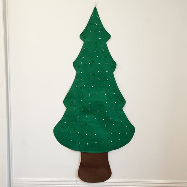 The FunkyFir Tree | 63" Pre-Lit LED Felt Christmas Tree Wall Hanger (Includes Ornaments!) | Pre-Order Preorder Showcase 