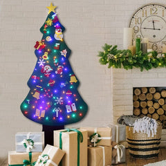 The FunkyFir Tree | 63" Pre-Lit LED Felt Christmas Tree Wall Decal (Includes Ornaments!) | Pre-Order Preorder Showcase 