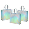 Holographic Iridescent Reusable Gift Bag Shopping Totes | Multiple Sizes